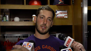 Andre Pallante reacts to his seven shutout innings