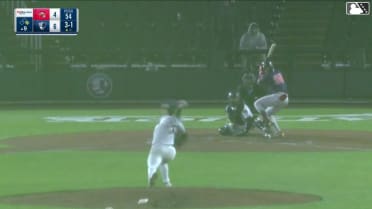 Franklin Arias homers (8) on a fly ball to center field. Ahbram Liendo scores.