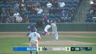 Marlon Quintero singles on a line drive to left fielder AJ Soldra. Jonny McGill scores.