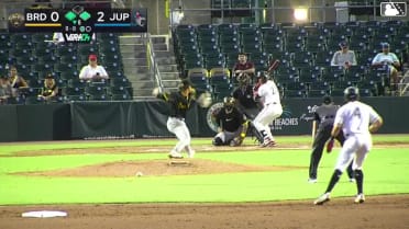 Luis Arana singles on a ground ball to center fielder Josh Tate. Yoffry Solano scores. Carter Johnson scores.