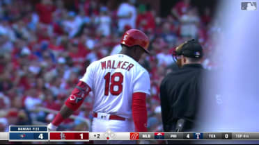Jordan Walker's first MLB hit