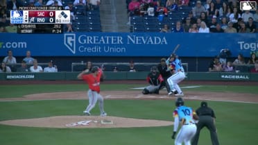 Demetrio Crisantes singles on a line drive to center fielder Scott Bandura. LuJames Groover scores. Pavin Smith to 2nd.