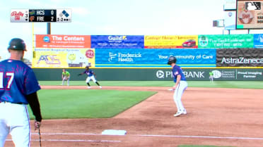 Vance Honeycutt singles on a line drive to right fielder Hector Osorio. Leandro Arias scores. Colin Tuft to 3rd.