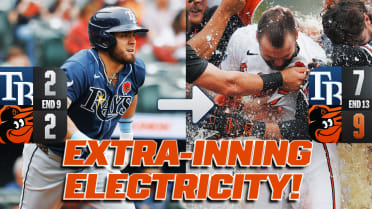 Orioles anotan 7 carreras en entradas extras vs. Rays