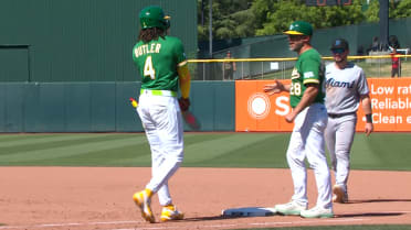 Lawrence Butler's walk ends perfect game
