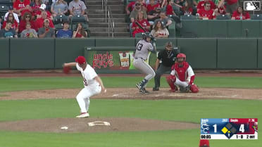 Will Bush singles on a line drive to right fielder Chase Davis. Luis Baez scores.