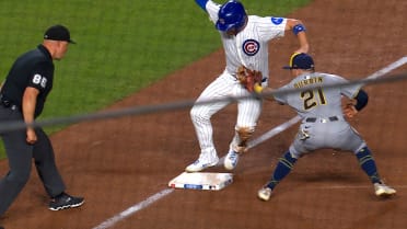 Carson Kelly safe at third after review