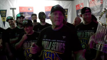 Pat Murphy's clubhouse speech following WS victory