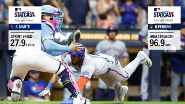 Blake Perkins throws home at 96.9 MPH to end game