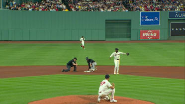 Brenton Doyle steals second base after review