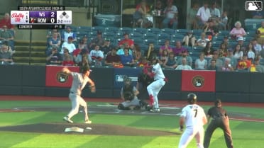Conor Essenburg doubles (5) on a sharp line drive to left fielder Braden Holcomb. Carter Beck scores.