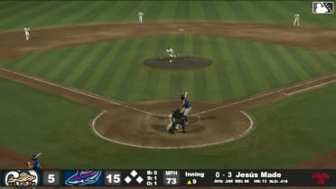 Jesús Made homers (14) on a fly ball to right center field.