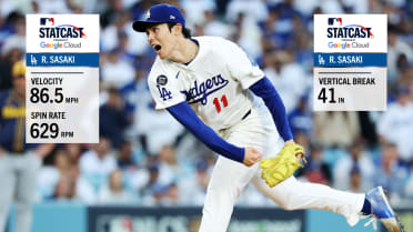 Roki Sasaki's 86.5 mph strikeout to end the game