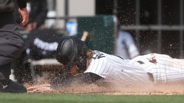 Chase Meidroth scores on throwing error