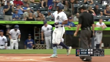 Tre' Morgan hits his first Triple-A home run
