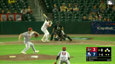 Sean Keys homers (14) on a fly ball to right field. Jay Harry scores.