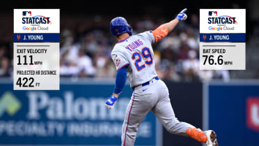 Jared Young lines a solo homer at 111 mph