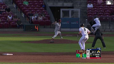 Khadim Diaw singles on a ground ball to right fielder Luis Castillo. Brandon Winokur scores.