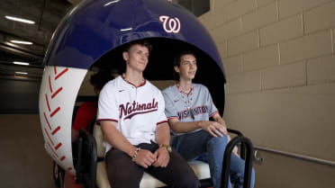 Bat Boys take a ride in Nationals golf cart
