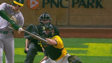 Tyler Soderstrom hit during at-bat, remains in game