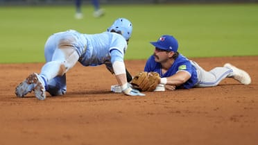 Bobby Witt Jr. hustles for a double