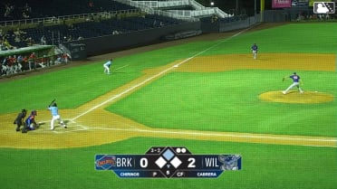 Yeremy Cabrera triples (2) on a fly ball to right fielder Aidan Smith. Eli Willits scores.