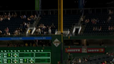 Nathan Church hits a foul after review