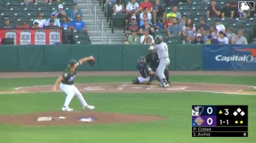 Jace Avina homers (18) on a fly ball to left center field.