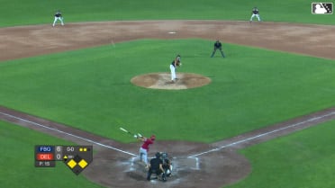Luke Dickerson swats his second homer of the year