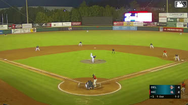 Jhomnardo Reyes singles on a ground ball to right fielder Deward Tovar. Stiven Martinez scores. Jhomnardo Reyes to 2nd. Jhomnardo Reyes advances to 2nd, on a fielding error by right fielder Deward Tovar.