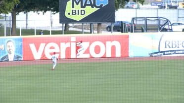 Druw Jones makes a leaping catch