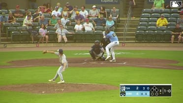 Jared Sundstrom homers (6) on a fly ball to left field.