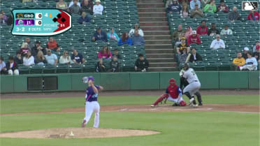 Axiel Plaz homers (7) on a fly ball to center field.