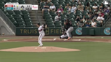 Yohandy Morales homers (17) on a fly ball to left field.