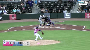 Brandon Compton homers (13) on a fly ball to right field.