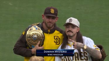 Dominik Mysterio throws out ceremonial first pitch