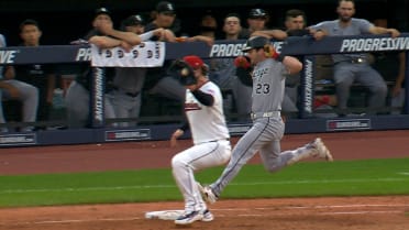 Andrew Benintendi out at first after review
