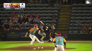 Welbyn Francisca singles on a line drive to left fielder Titus Dumitru. Dean Curley scores.