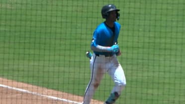 Luis Cova hits moonshot for his first Single-A homer