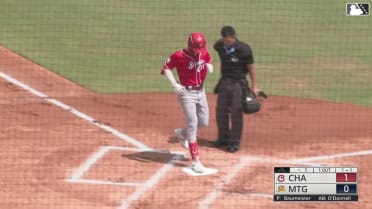 Ethan O'Donnell's first home run of the season
