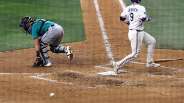 Rangers score two on fielder's choice, error