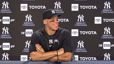 Aaron Judge discusses the earthquake