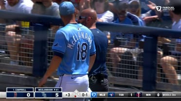 Shane McClanahan leaves game with injury