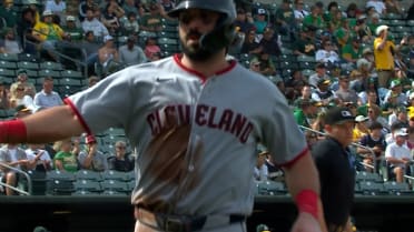 Austin Hedges scores on double play
