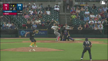 Max Clark singles on a line drive to right fielder Ben Cowles. Cal Stevenson scores.