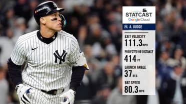 Aaron Judge's 414-foot two-run homer hit at 111.3 mph