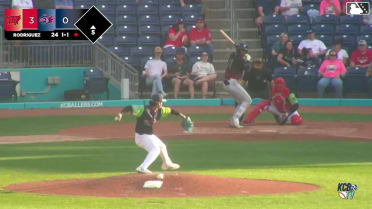Yandel Ricardo homers (1) on a fly ball to center field.