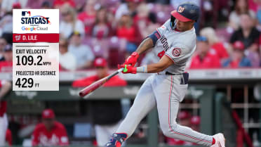 Daylen Lile's two HRs add up to a combined 844 feet!