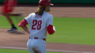Alec Bohm plates Trea Turner with a sac fly