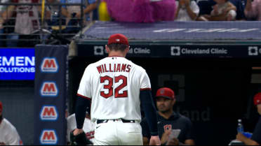 Gavin Williams strikes out the side in the 7th